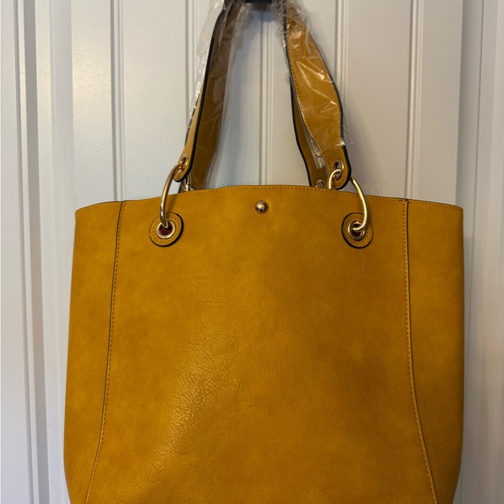 Belk Mustard Yellow Tote Bag